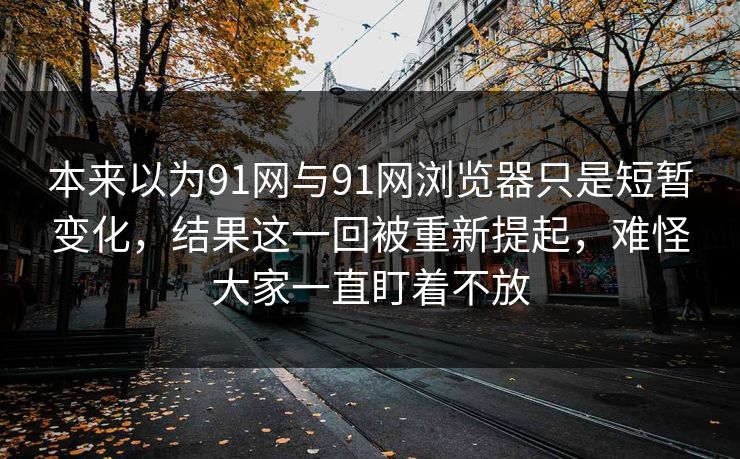 本来以为91网与91网浏览器只是短暂变化，结果这一回被重新提起，难怪大家一直盯着不放